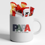 Miniaturansicht von Papa Tasse mit bunten Buchstaben und Namen personalisiert