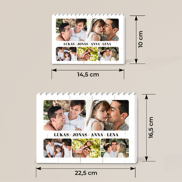 Puzzle Porträts mit Fotos und personalisiertem Text