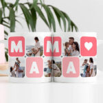 Miniaturansicht von Personalisierte Mama-Tasse Würfel Herz mit fünf Fotos