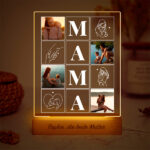 Miniaturansicht von Personalisierte Mama-Lampe mit vier Fotos und Silhouetten