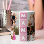 Personalisierte Mama-Tasse Würfel mit vier Fotos Miniaturansicht von Personalisierte Mama-Tasse Würfel mit vier Fotos