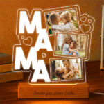 Miniaturansicht von Lampe für Mama mit Herzen und Drei personalisierten Fotos