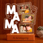 Miniaturansicht von Lampe für Mama mit Herzen und Drei personalisierten Fotos