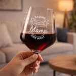 Miniaturansicht von Weinglas für die beste Mama mit personalisiertem Namen