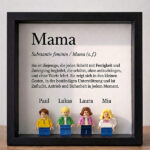 Miniaturansicht von Bild mit Lego-Minifiguren Definition von Mama und personalisierten Namen