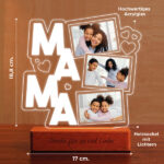 Miniaturansicht von Lampe für Mama mit Herzen und Drei personalisierten Fotos