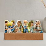 Miniaturansicht von Mama-Platte mit Holzsockel und personalisiertem Foto