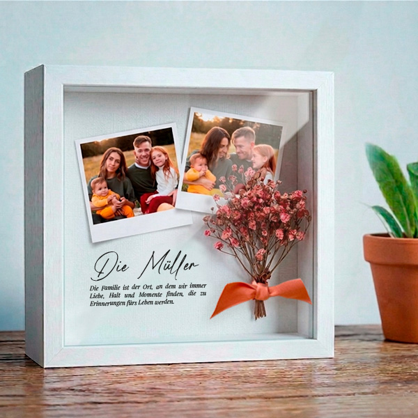 Rahmen für Mama mit Blumen und personalisierten Fotos