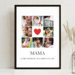 Miniaturansicht von Mama-Herz-Poster mit personalisierten Fotos