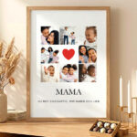 Miniaturansicht von Mama-Herz-Poster mit personalisierten Fotos