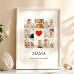 Miniaturansicht von Mama-Herz-Poster mit personalisierten Fotos