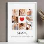 Miniaturansicht von Mama-Herz-Poster mit personalisierten Fotos