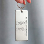 Miniaturansicht von Schlüsselanhänger aus Stahl im Familiendesign mit personalisierten Figuren