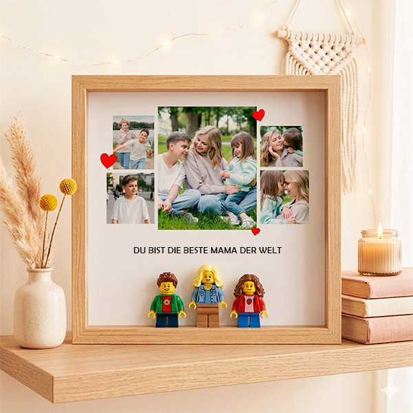 Bild mit Lego-Minifiguren Mama mit personalisierten Fotos