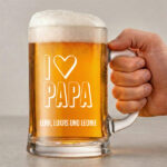Miniaturansicht von Bierkrug I Love Papa mit personalisiertem Text