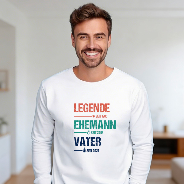 Pyjama Legende, Ehemann und Vater mit personalisiertem Text
