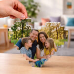 Miniaturansicht von Herz-Puzzle für Mama mit personalisierten Fotos