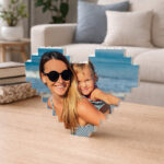 Miniaturansicht von Herz-Puzzle für Mama mit personalisierten Fotos