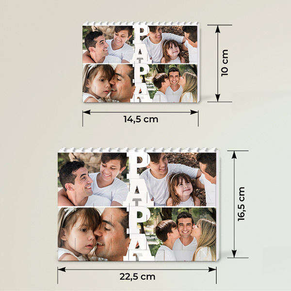 Vertikales Puzzle Papa mit personalisierten Fotos