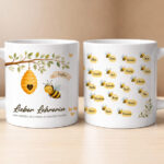 Miniaturansicht von Tasse für Lehrkräfte mit Bienchen und personalisierten Namen