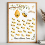 Miniaturansicht von Poster für Lehrkräfte mit Bienchen und personalisierten Namen