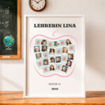 Miniaturansicht von Apfel-Poster für Lehrkräfte mit personalisierten Polaroid-Fotos