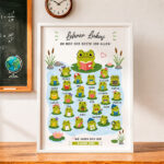 Miniaturansicht von Poster für Lehrkräfte mit Fröschchen und personalisierten Namen