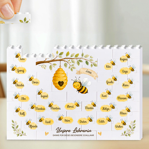 Block-Puzzle mit Bienchen und personalisierten Namen Block-Puzzle mit Bienchen und personalisierten Namen