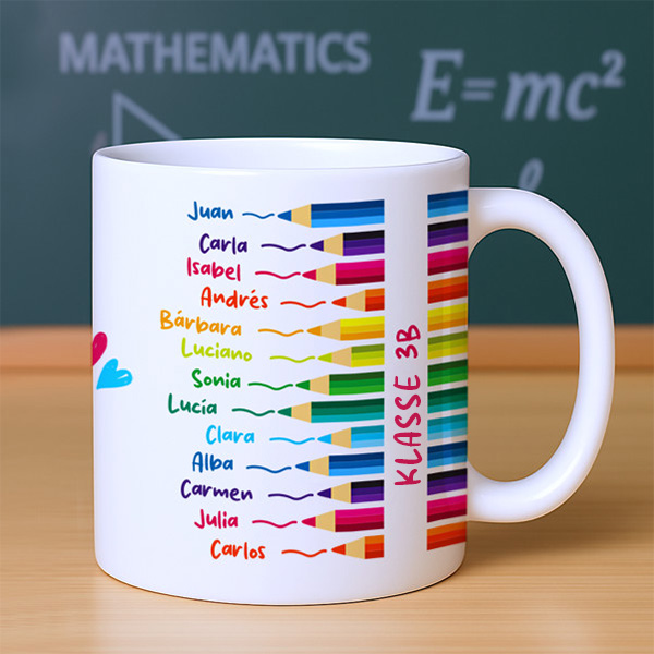 Tasse Buntstifte mit personalisierten Namen