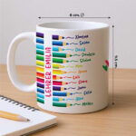 Miniaturansicht von Tasse Buntstifte mit personalisierten Namen