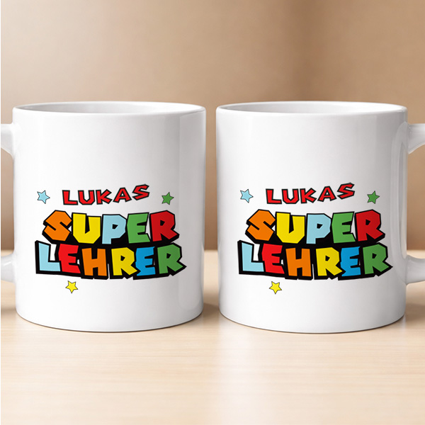 Super-Profe-Tasse mit personalisierten Namen
