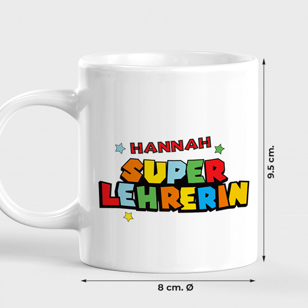Super-Profe-Tasse mit personalisierten Namen