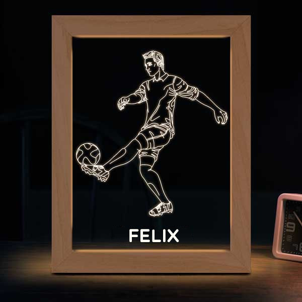 Lampe Fußballspieler mit personalisiertem Namen
