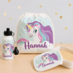 Personalisiertes Kinder-Schulset Einhorn Miniaturansicht von Personalisiertes Kinder-Schulset Einhorn