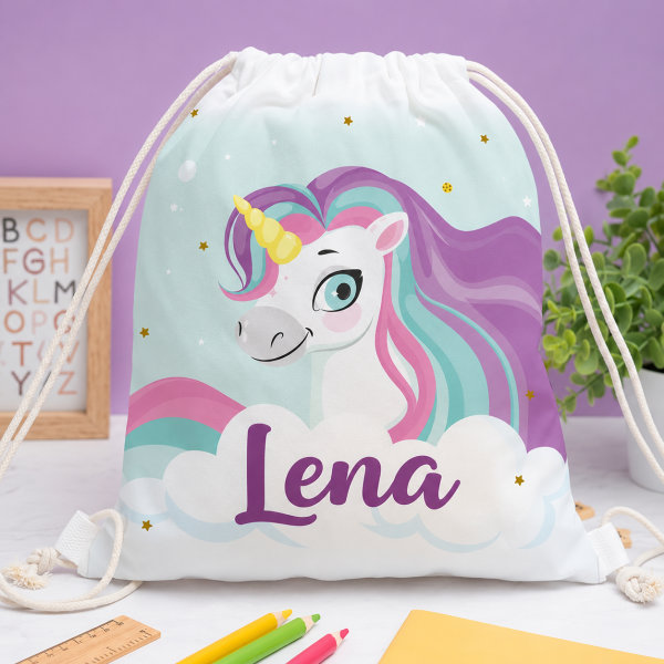 Personalisiertes Kinder-Schulset Einhorn