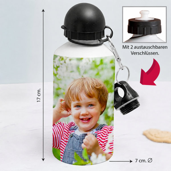 Personalisierte Kinderflasche mit Foto