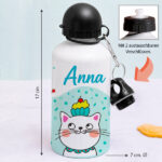 Miniaturansicht von Personalisierte Kinderflasche mit Kätzchen
