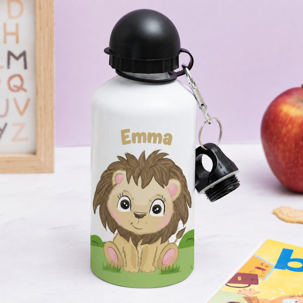 Personalisierte Kinderflasche mit Dschungeltieren
