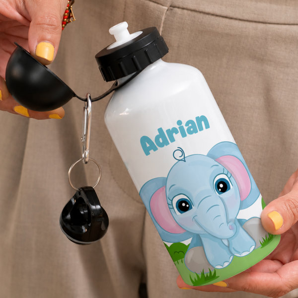 Personalisierte Kinderflasche mit Dschungeltieren