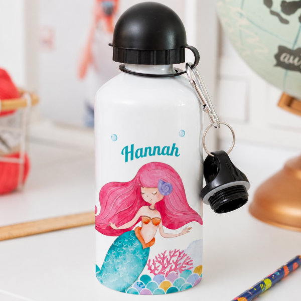 Personalisierte Kinderflasche mit Meerjungfrau