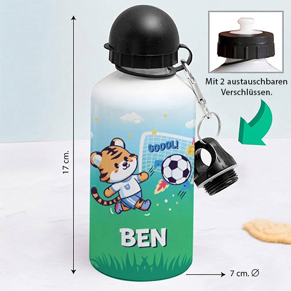 Personalisierte Kinder-Trinkflasche Fußball