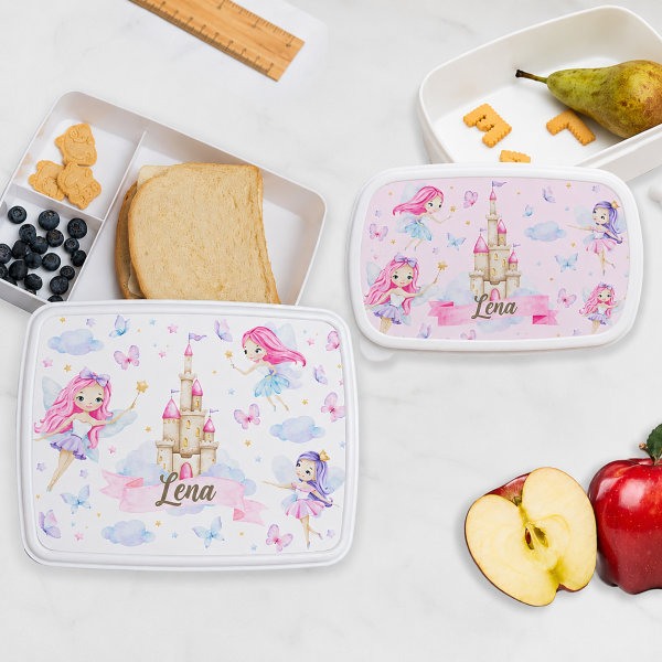 Personalisierte Kinder-Brotdose mit Feen