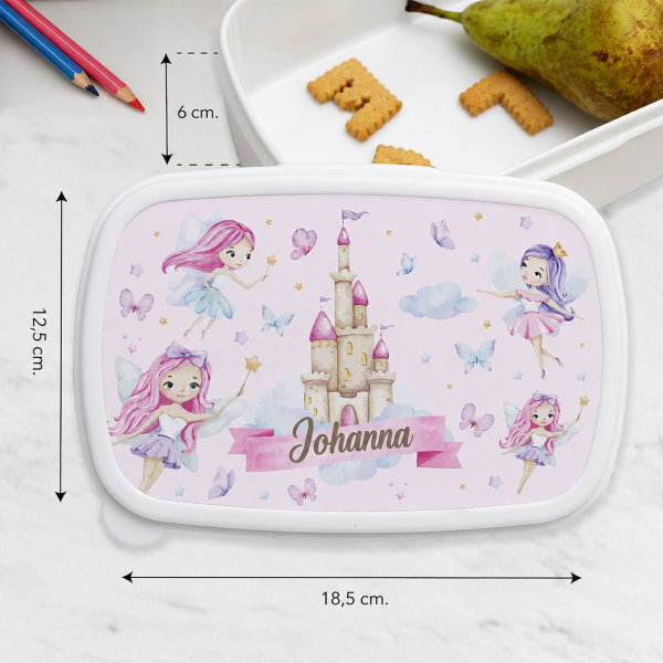 Personalisierte Kinder-Brotdose mit Feen