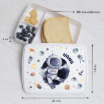 Miniaturansicht von Personalisierte Kinder-Brotdose Astronaut im Weltraum