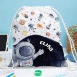 Miniaturansicht von Personalisierter Kinder-Turnbeutel mit Astronaut im Weltall
