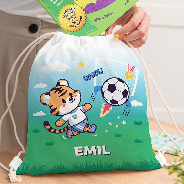 Personalisierter Kinder-Turnbeutel Fußball