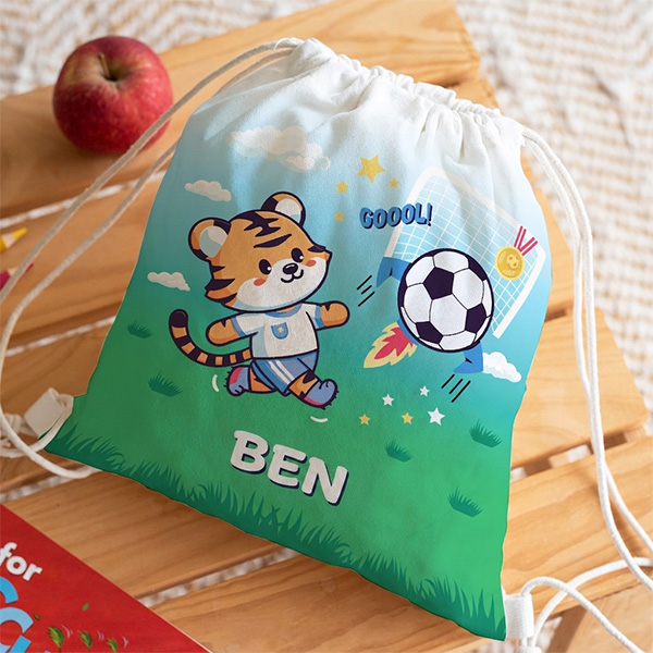 Personalisierter Kinder-Turnbeutel Fußball