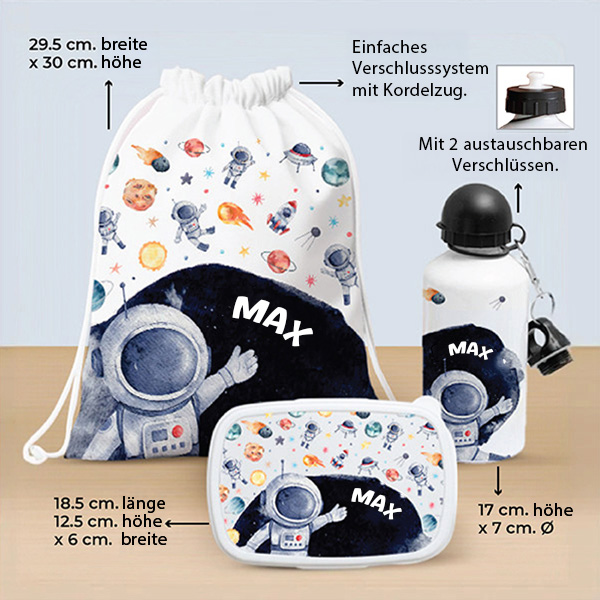 Personalisiertes Kinder-Schulset Astronaut