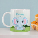 Miniaturansicht von Unzerbrechliche personalisierte Kindertasse mit Dschungeltieren und Name