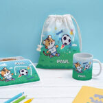 Miniaturansicht von Personalisierter bruchsicherer Kinderbecher mit Fußballmotiv und Namen